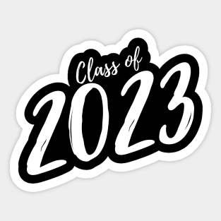 Class Of 2023. Simple Typography Black 2023 Class Of/ Graduation Design. Sticker